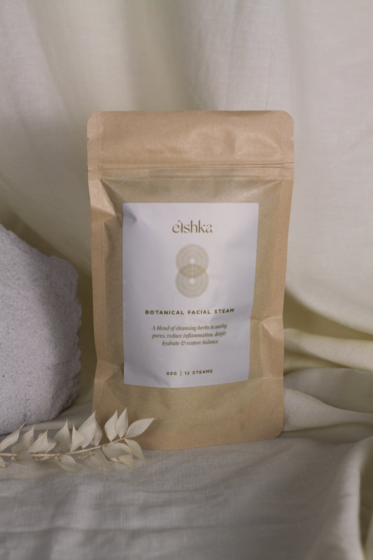 Facial Steam - Elshka, Natural Beauty, Vegan Beauty, Vegan Skincare, Non Toxic, Feminine Wellness, Vegan beauty brand, Wellness brand, Feminine Care, Intimacy products, Women's intimate products